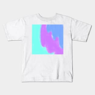 Blue purple watercolor art design Kids T-Shirt